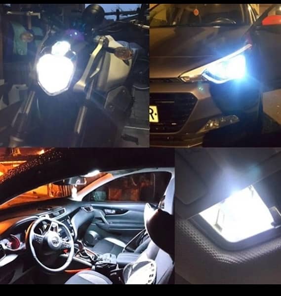 Car/Bike LED Bulb Yellow Light (4 pcs) 1156 BA155 6