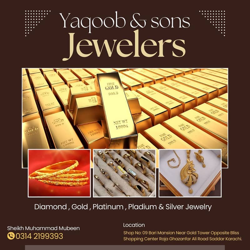 Jewellers "Yaqoob & Sons Jewellers"ZAKAT/JEWELLERY/GOLD/SILVER 0