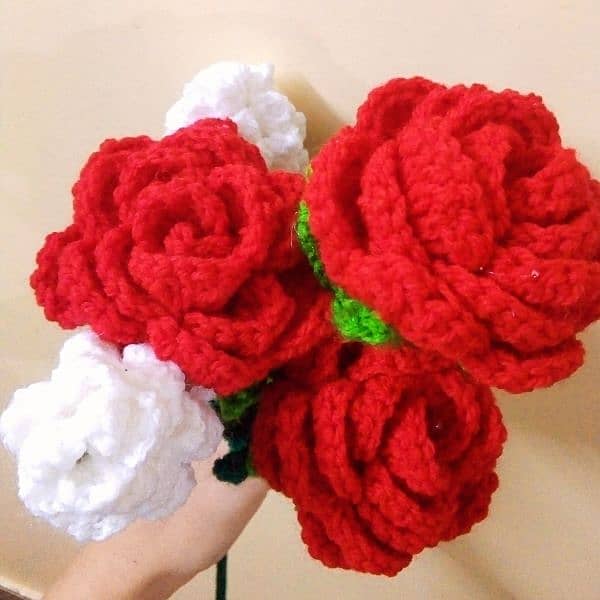 Handmade Crochet Rose Flowers (ALSO AVAILABLE FOR BULK QUANTITY) 1
