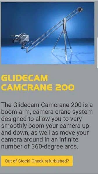 Camera Crane Jib KIT made in USA for Film/Video Professional Directors 2