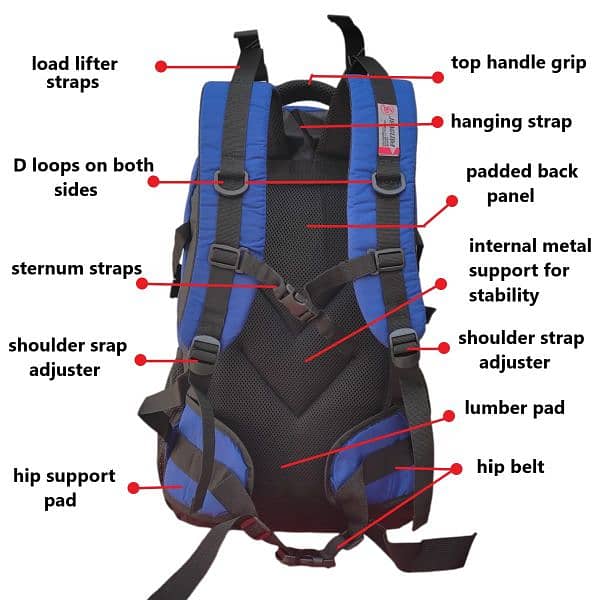 Hiking Bag 65Litre Ultimate Imported High quality Travel Backpack|Bulk 4