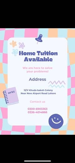 home tuition available