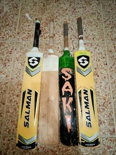 2 Salman Sixer Bats. One Local Saki Bat. One 6 Sixer Bat. 0