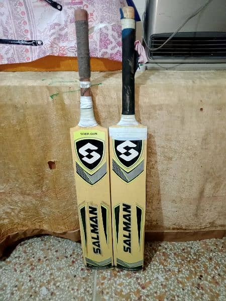 2 Salman Sixer Bats. One Local Saki Bat. One 6 Sixer Bat. 4