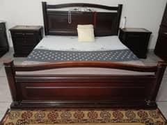 pure wooden bed set is available