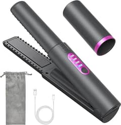 OBEST 2 in 1 Cordless Hair Curler, Mini Portable Travel Cordless Flat