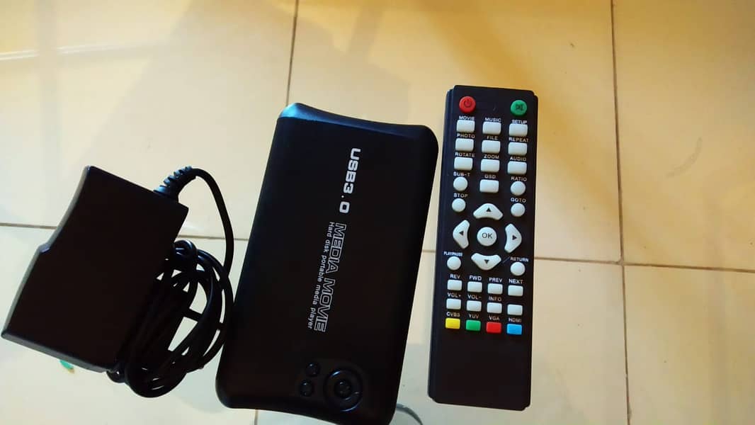 1080P Full H D Media Player support Inter & External SATA HDD+ Remote 7