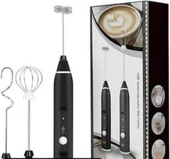 milk frother coffee, egg beater, red