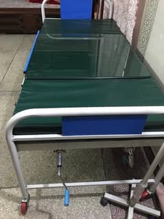 Paitent Bed with mattress, Double lifter.