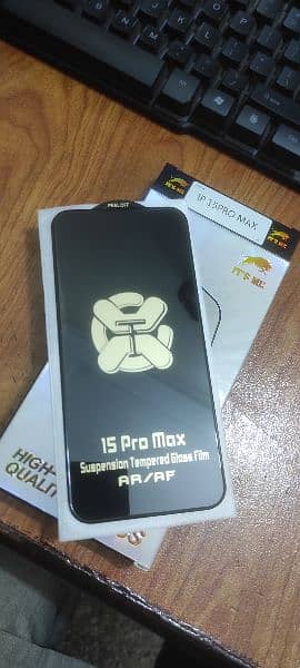 IPhone 15 pro max premium new back cover, screen protector & sheet 4