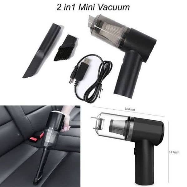 2 in 1 Car Vacuum Cleaner | Multipurpose Rechargeable Vacuum 3