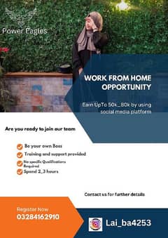 work from home opportunity,2_hours required,