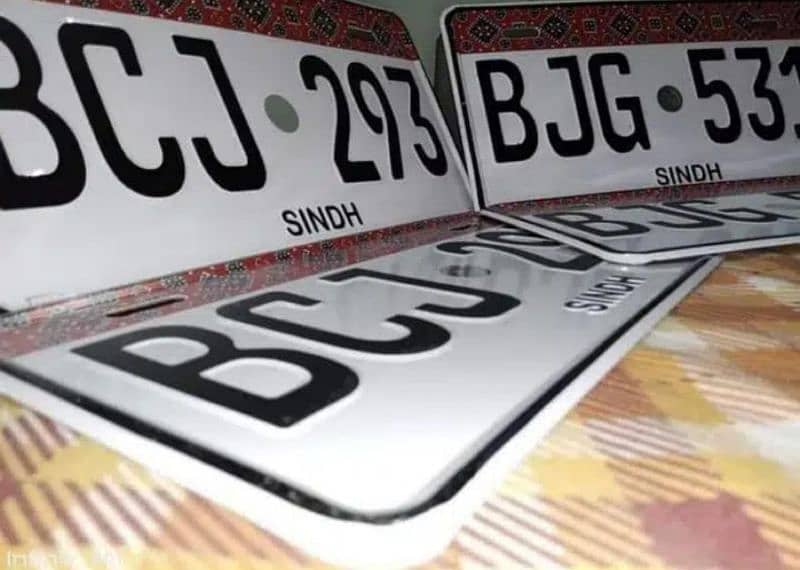 Sticker Number Plate Sign بورڈ Acrylic Sheet * 03473509903 12