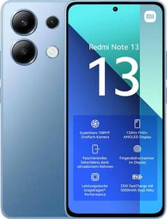 Redmi Note 13 (8-256GB) Global Variant- ICE BLUE COLOR