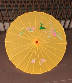 Chinese Wooden Umbrella- Fabric Bamboo Hand-painted - For decoration