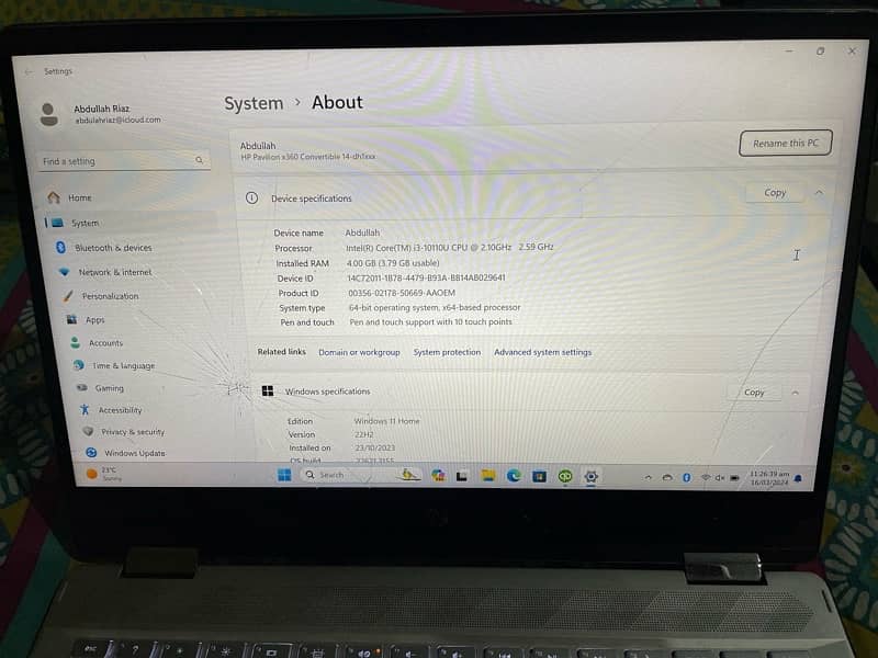 HP I3 10th Gen Laptop 4