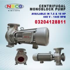 NECO Centrifugal Monoblock Pump, 7.5HP & 10HP, Best Quality 0
