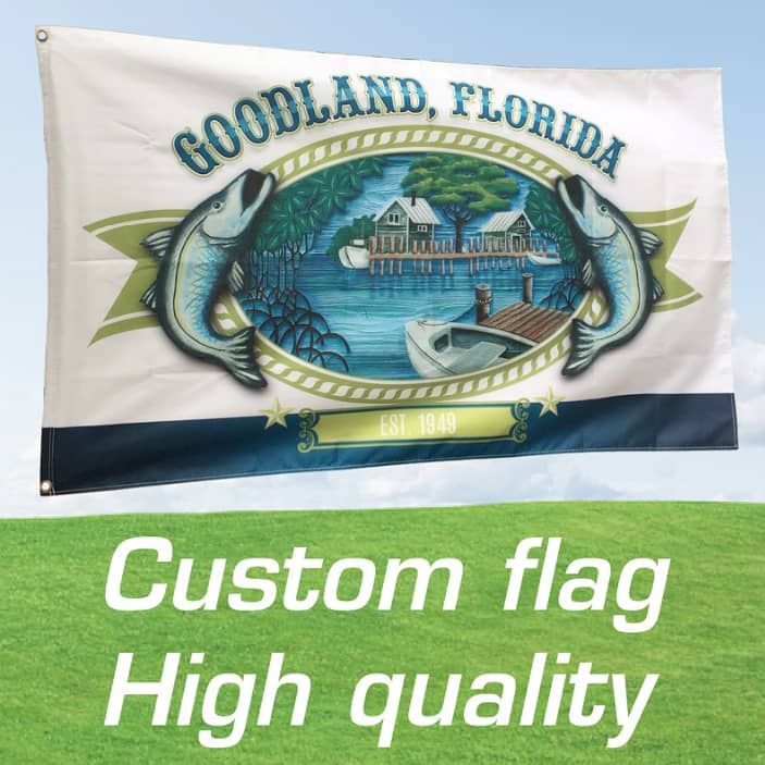Indoor Logo Flag & Golden pole | Table Flag | Outdoor Company Flag 12