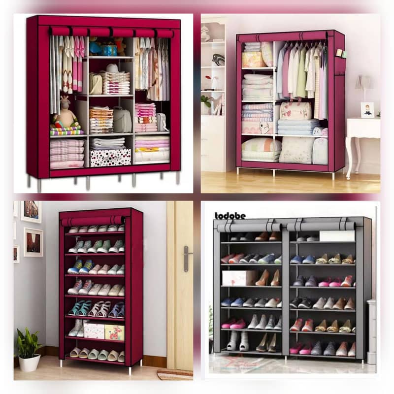 Portable Wardrobe Cupboard Almari for Storage Cloth 03276622003 0