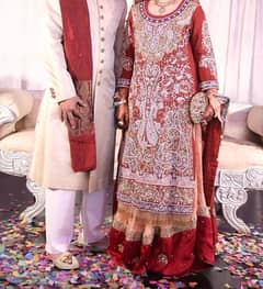 sherwani and bridal dress
