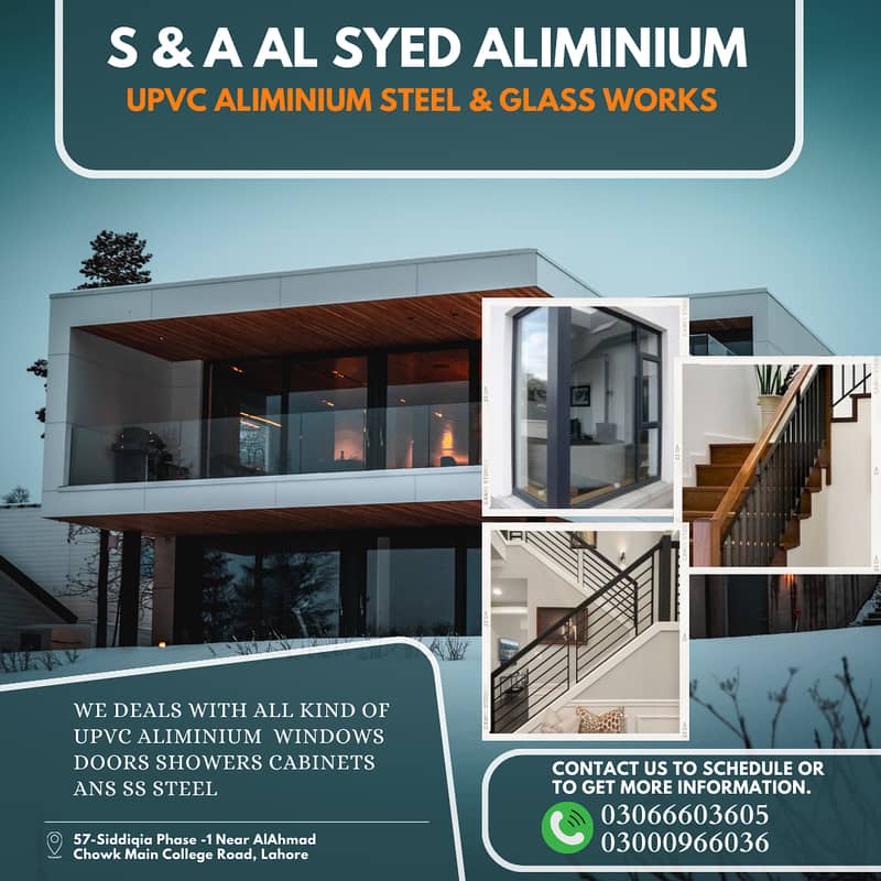 Aluminium & U-Pvc window/Shower cabin/railing/Acrylic sheet/Led mirror 0