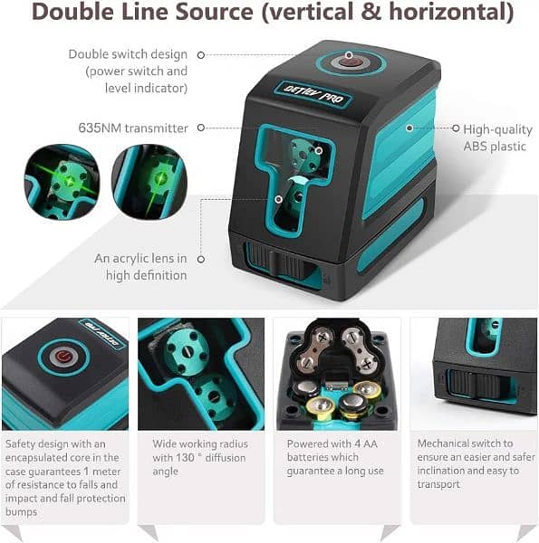 DETIEV PRO LASER LEVEL T02 98FT 4