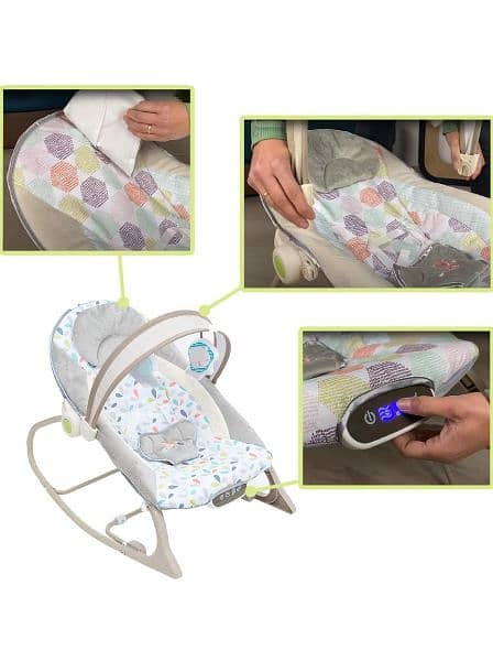 Tinnies Baby Beige Rocker with Plush Toys 4