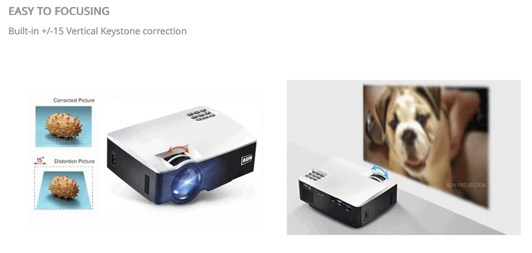 AUN LED Android 1800 Lumens Support Full HD 1