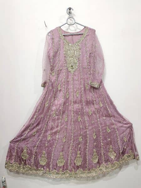 walima Maxi in Light Purple with Golden work 0