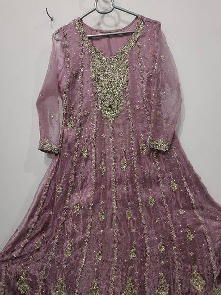 walima Maxi in Light Purple with Golden work 1