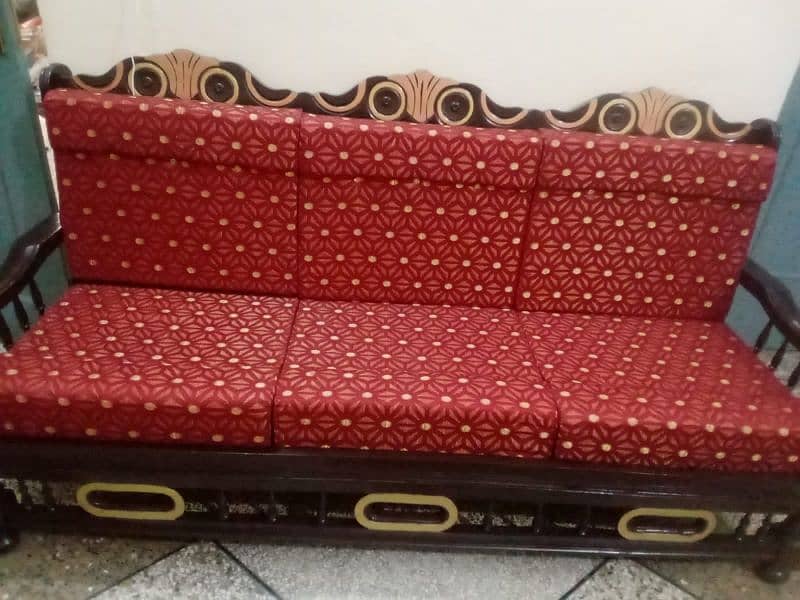 cushions of the Wooden sofa 0