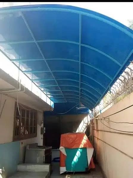 fiberglass shade,conopy fiberglass doors green net jali parking shade 4