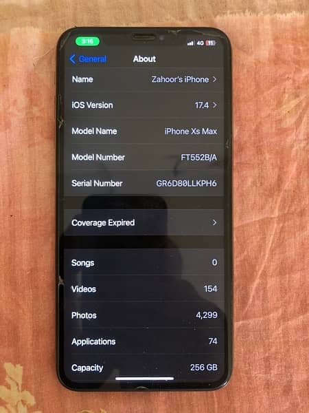 iphone xs max dual PTA Approved with box and each everything 1