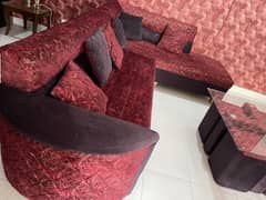 7 seater L shape and mini dining table for sale