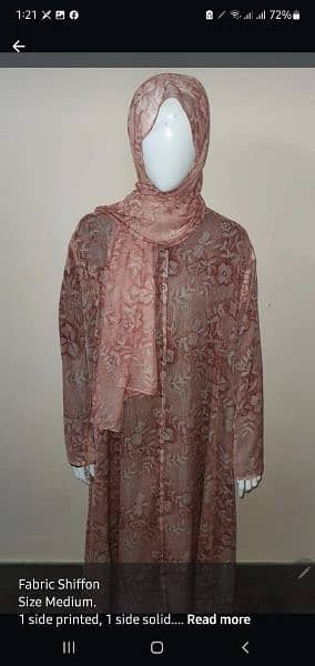 chiffon abaya for sell 2