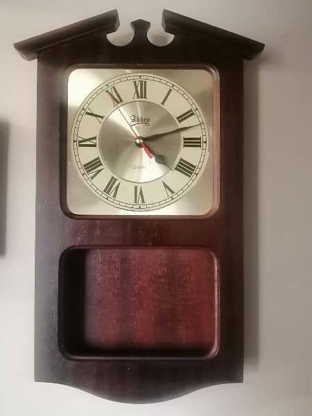 Wall clock  Vintage Wooden England 0