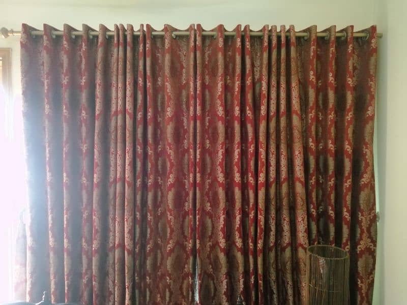 Big size curtain pair - Curtain pair with rod - Curtain 2