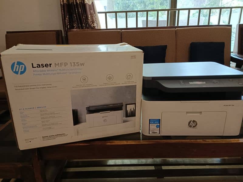 HP LaserJet MFP 135W Printer - Wifi Model - 3 in 1 - Almost new - 0
