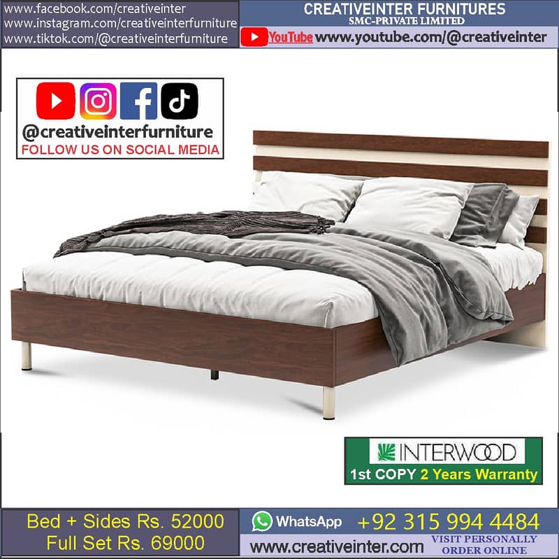 Double Bed King Size SIngle Full Size Queen Bedroom Cushion Wooden 19