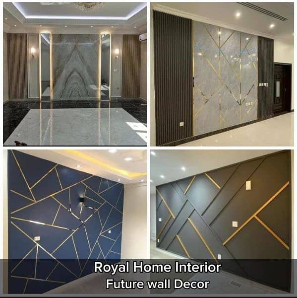 Interior Work/Decor Wall/Flooring/WPC, PVC Panel/3D Wallpaper 2