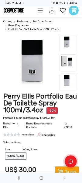 Perry Ellis Portfolio EDT 100ml perfume Made in USA 2