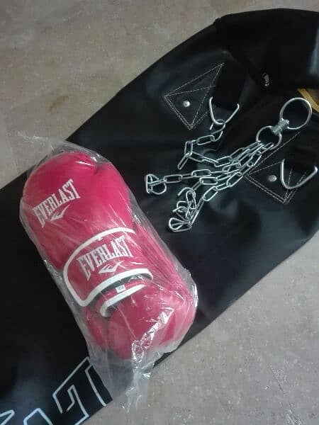 Everlast 6 feet Punching Bag with Chain and Gloves 0
