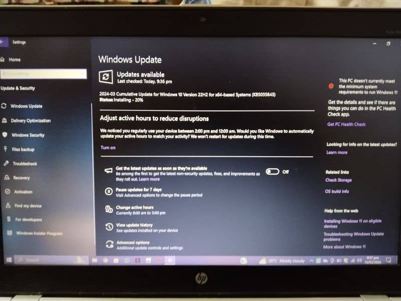 HP FOLIO ELITE BOOK 9480M 10