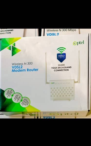 Ptcl Vdsl 2 Modem+Router 300mbps Usb Suported Long Wifi Range Fast Net 4