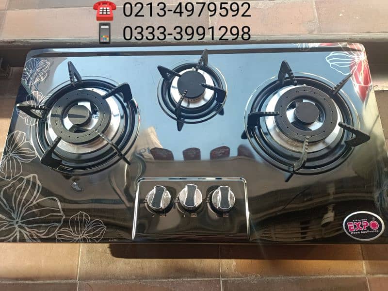 Gas stove Hob 3 burner 5 burner auto igniter 8