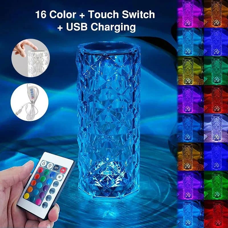 16Colors USB Rechargeable LED Atmosphere Room Decor 1