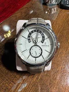 FESTINA Mens watch F16573 Watch, EcoPelle Mouse Strap, White Dial