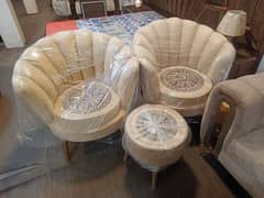 Flower style bed room chairs set