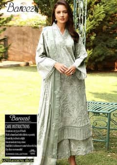 3 PC's women's unstitched lawn embroidered suit