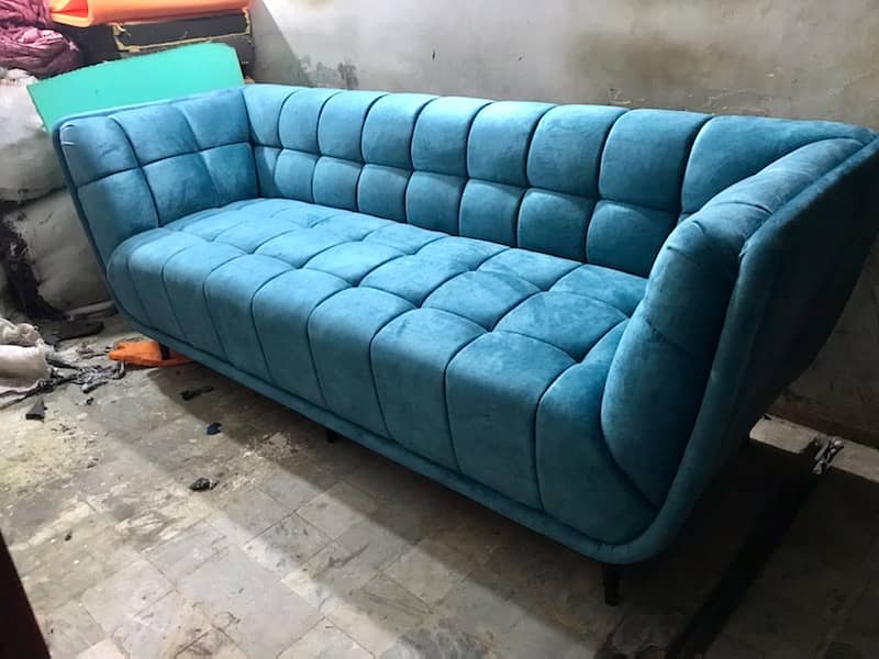 Tufted sofa set. 2